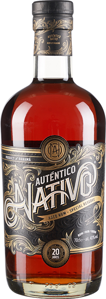 Auténtico Nativo Aged Rum Special Reserve 20 YO 0,7 Liter in Tube