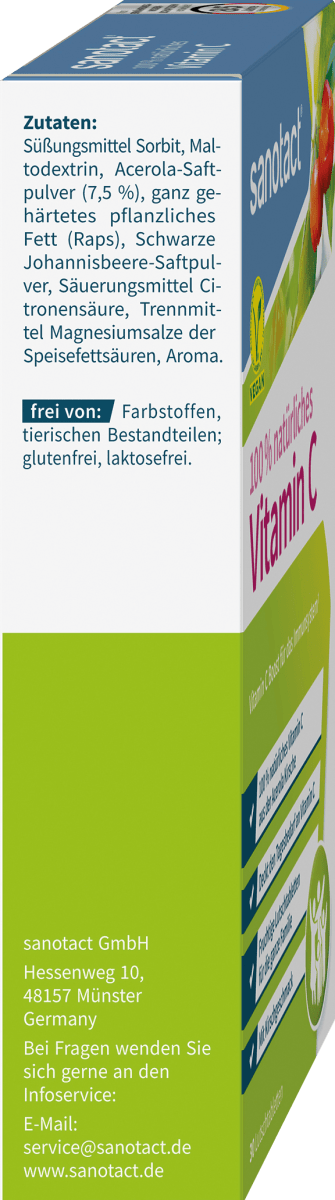 natürliches Vitamin C Lutschtabletten 30 St., 51 g