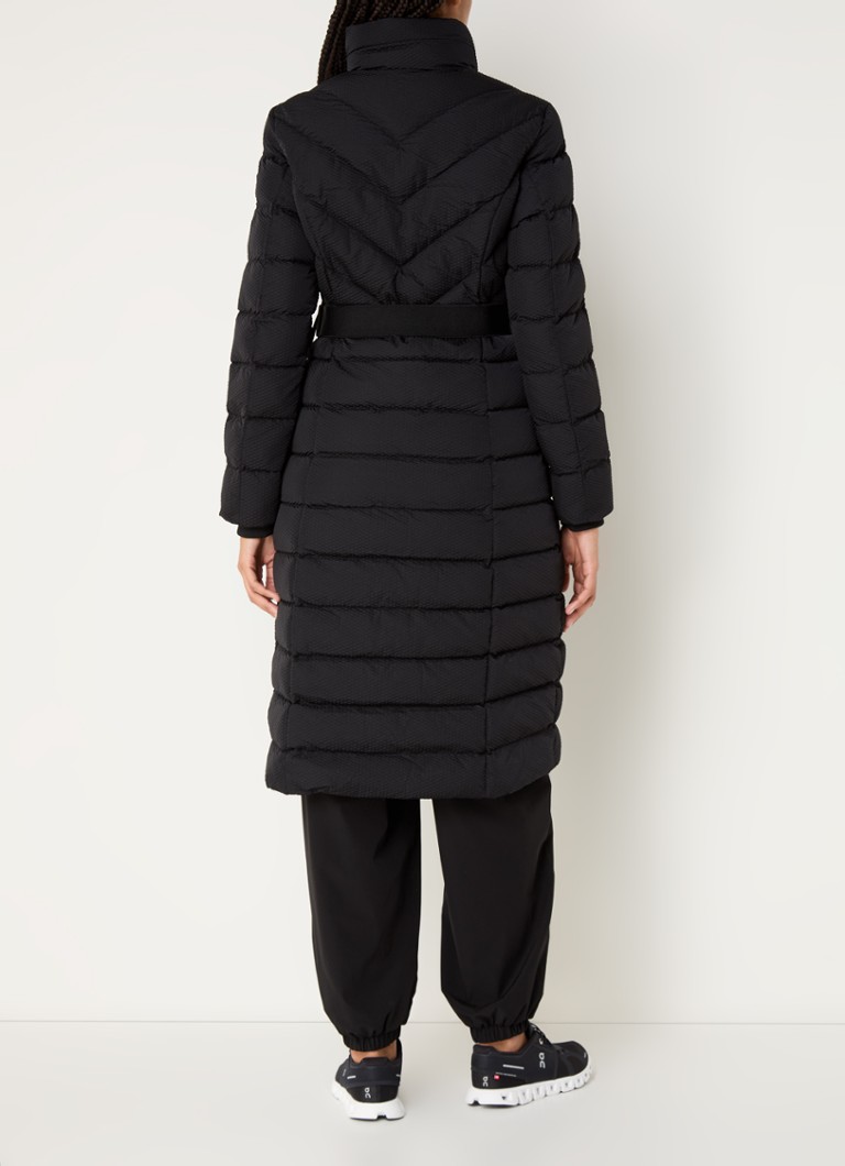 Emporio Armani Quilted jacket with belt and texture