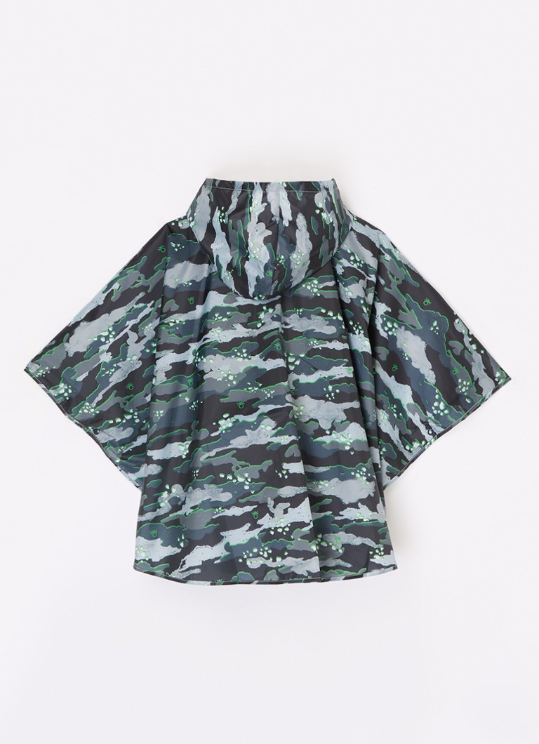 Poncho impermeabil cu imprimeu Benetton