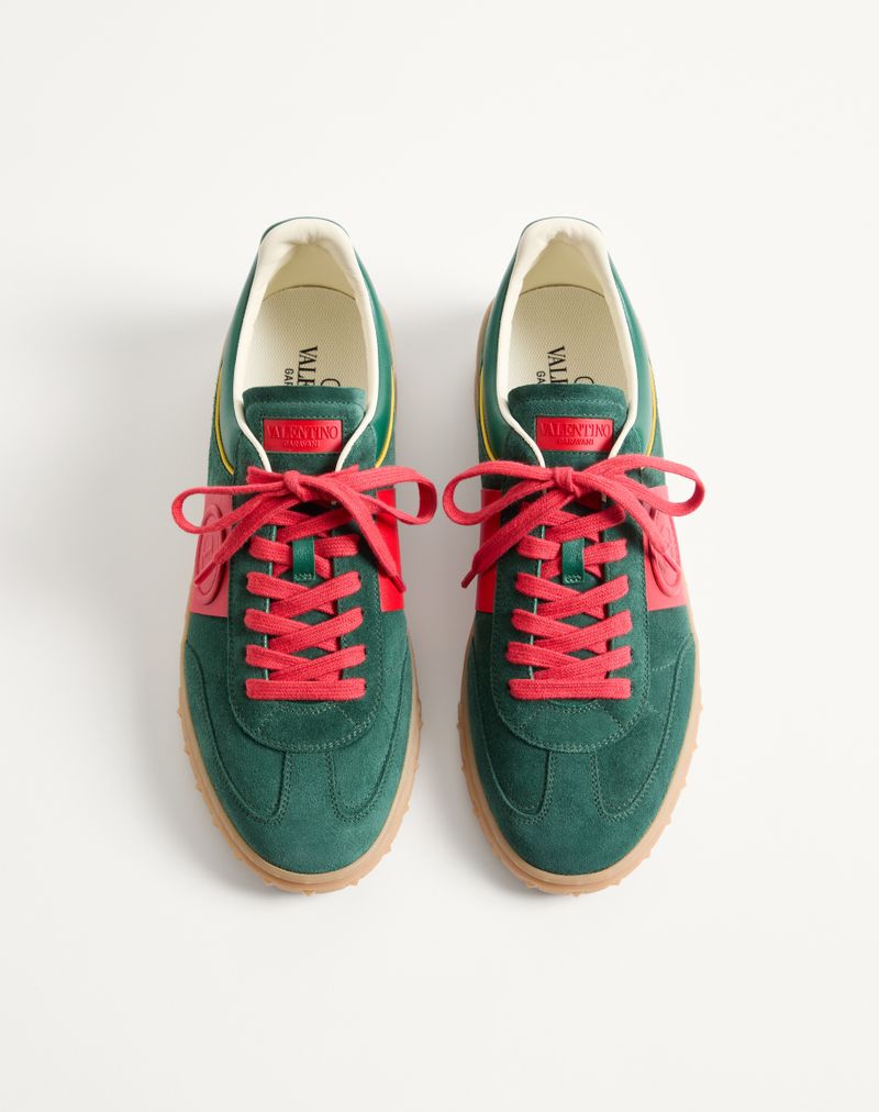 Baskets basses Upvillage en cuir fendu et cuir de veau nappa