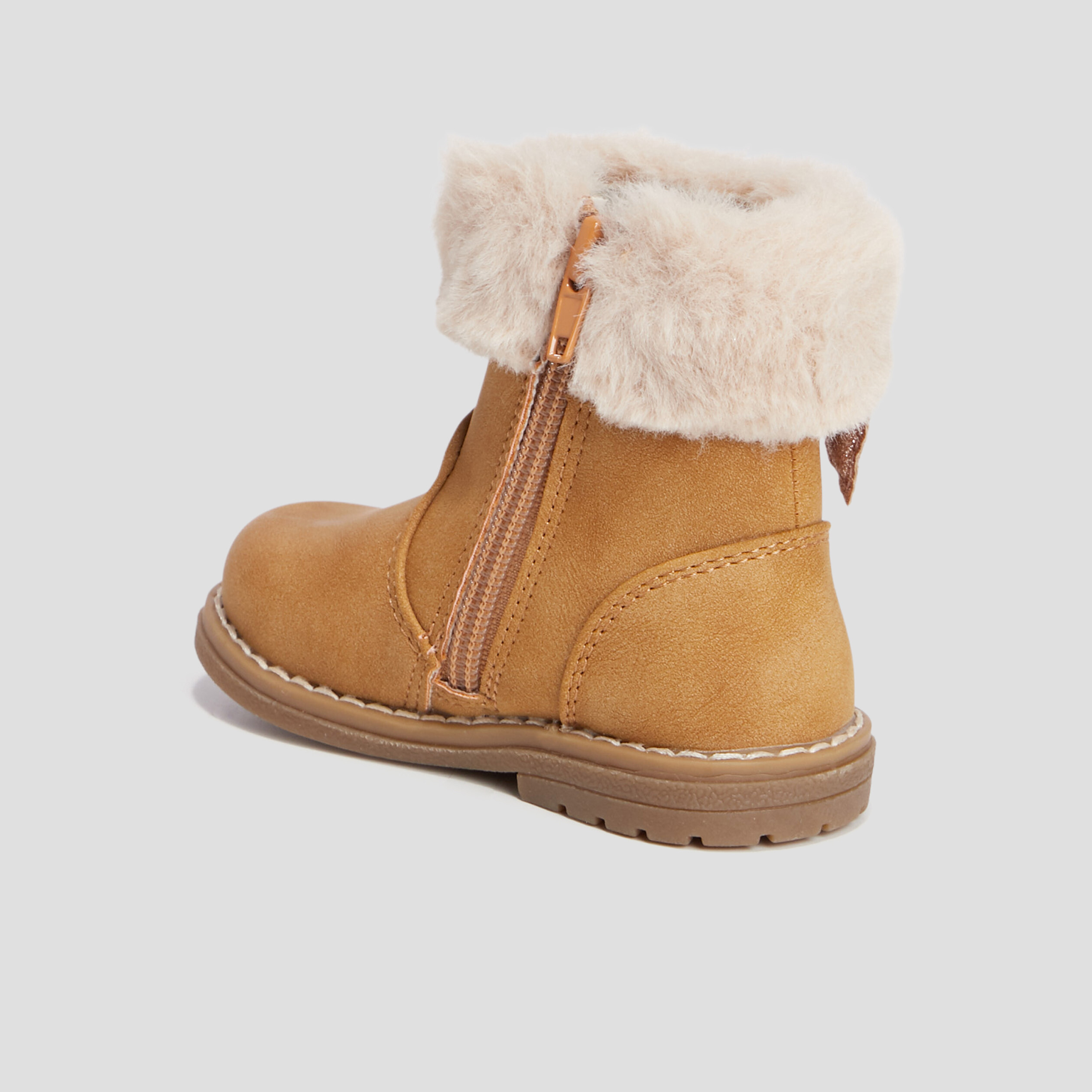 Bottines avec détails noeuds camel bébé fille | La Halle