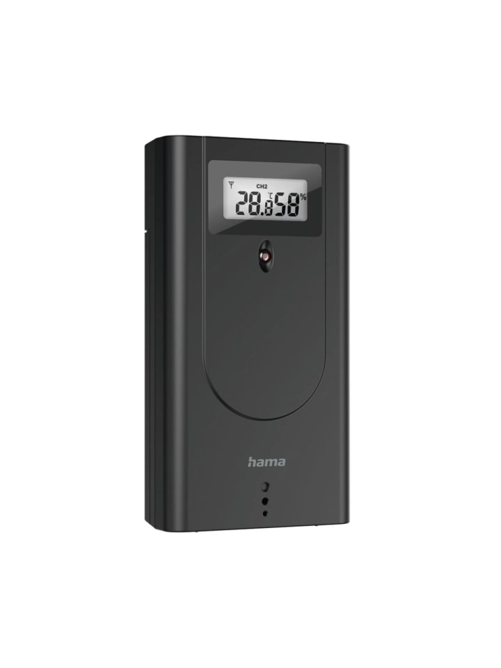 Hama Multifunktionale Black Line Plus Wetterstation mit Alarmfunktion in Schwarz günstig kaufen onesize