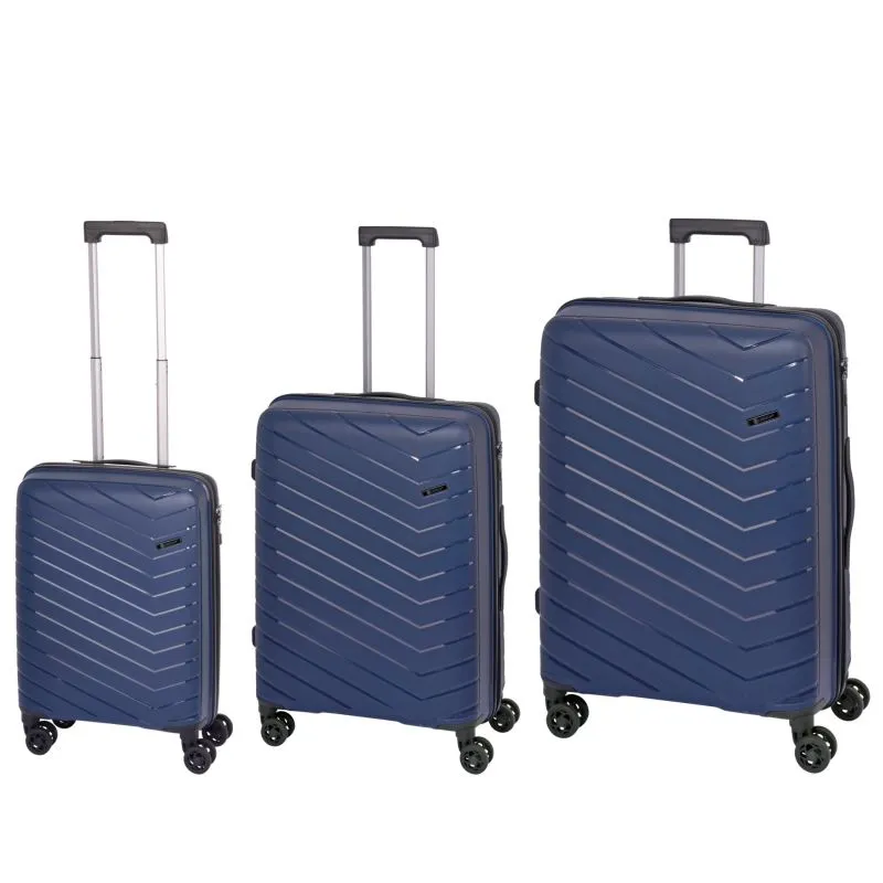 Check.IN 3-tlg. Kofferset ORLANDO mit 4 Rollen - blau