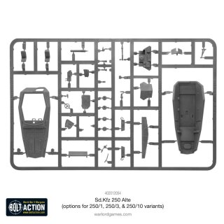 Sd.Kfz 250 (Alte) Half-Track (Options to make 250/1, 250/3 or 250/10 Variants)