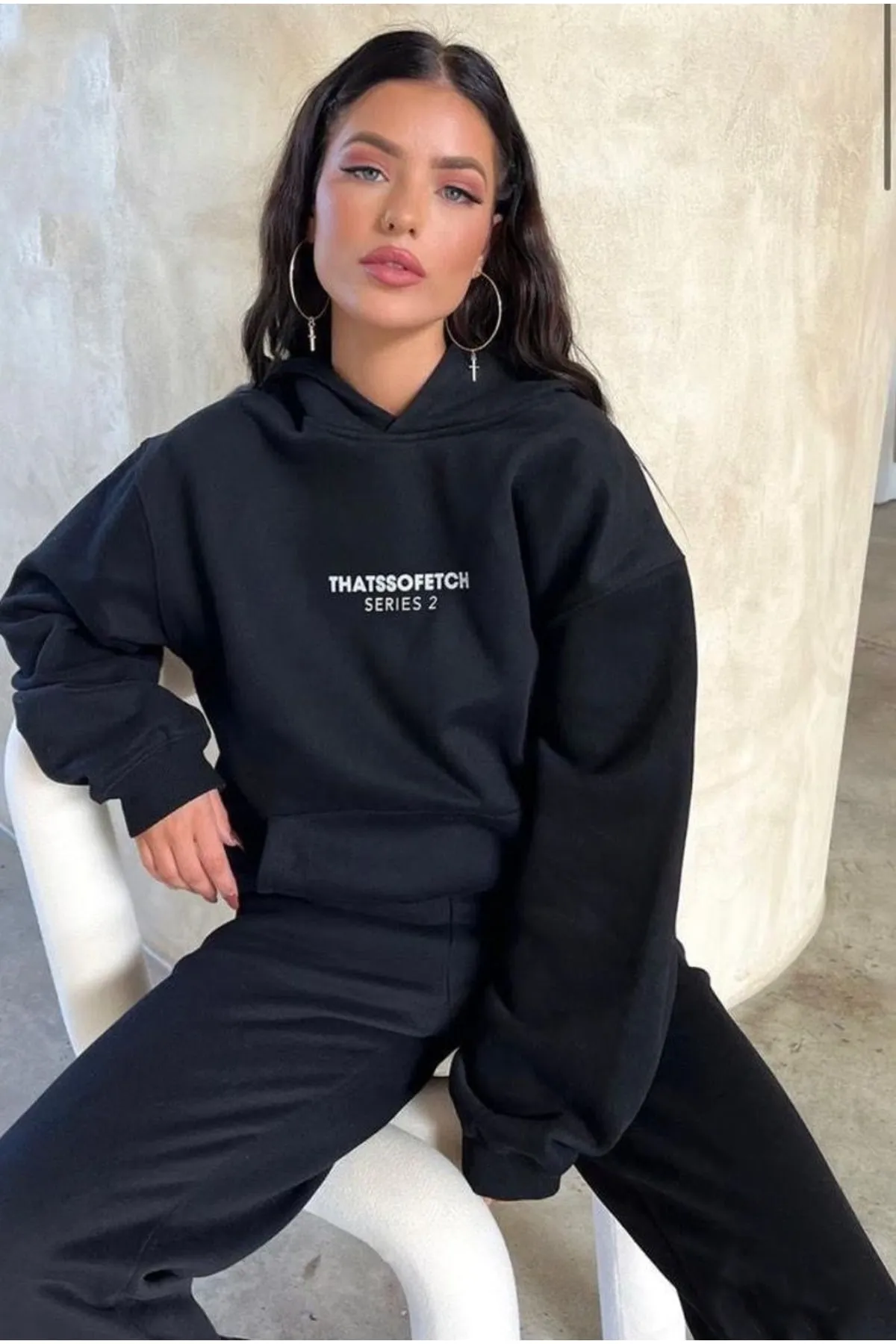 AFROGİYİM  Damen-Trainingsanzugset aus bedrucktem, dreifädigem Fleece mit Übergröße von Thatssofetch