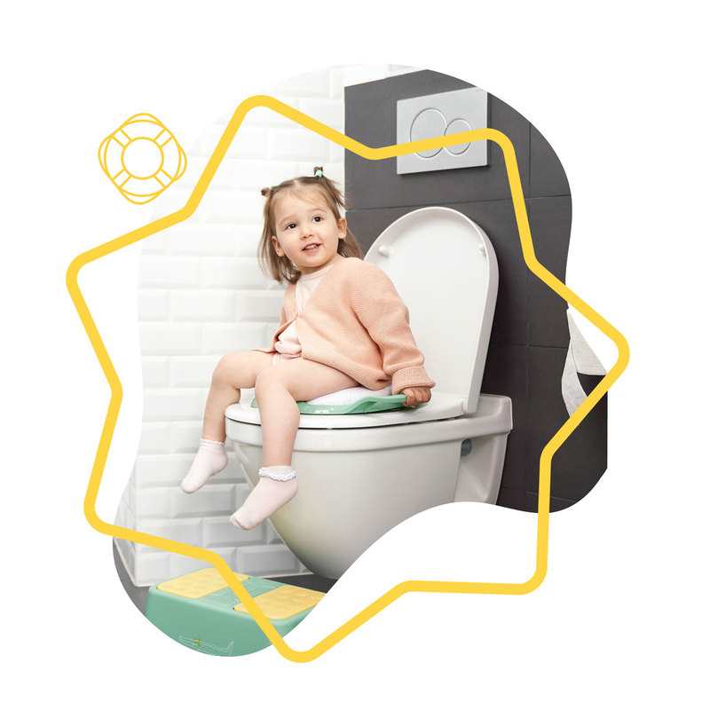 Réducteur de toilette crocodile avec poignées Badabulle