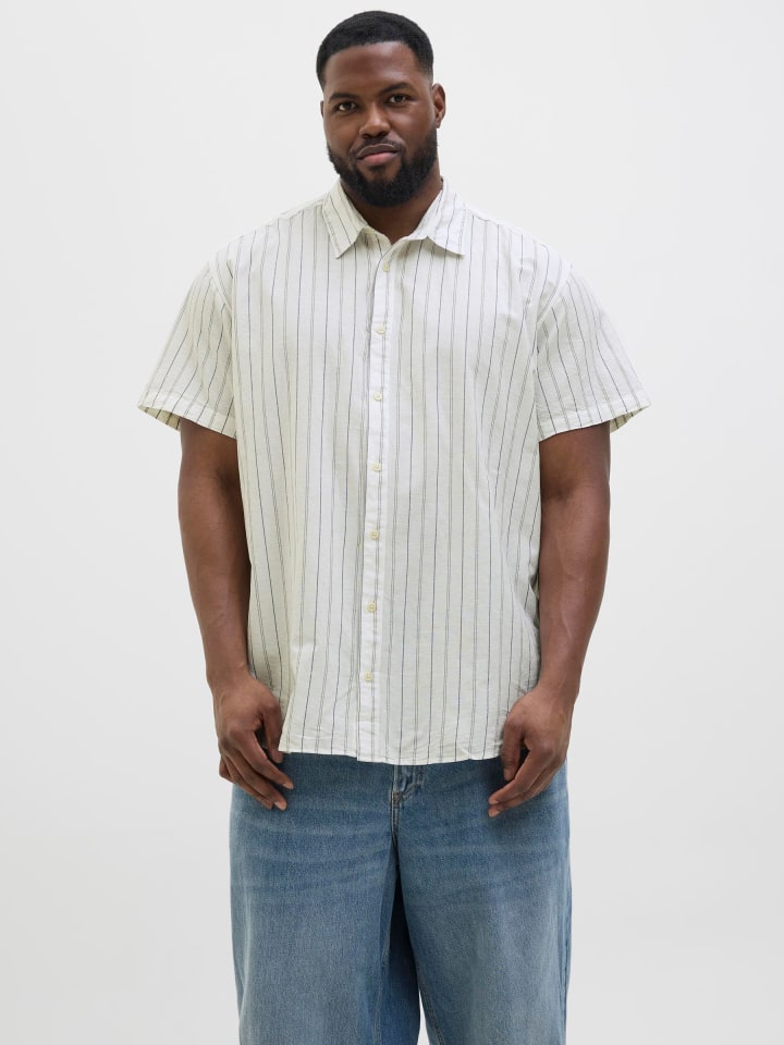 JACK & JONES PLUS Hemd in Cloud Dancer günstig kaufen