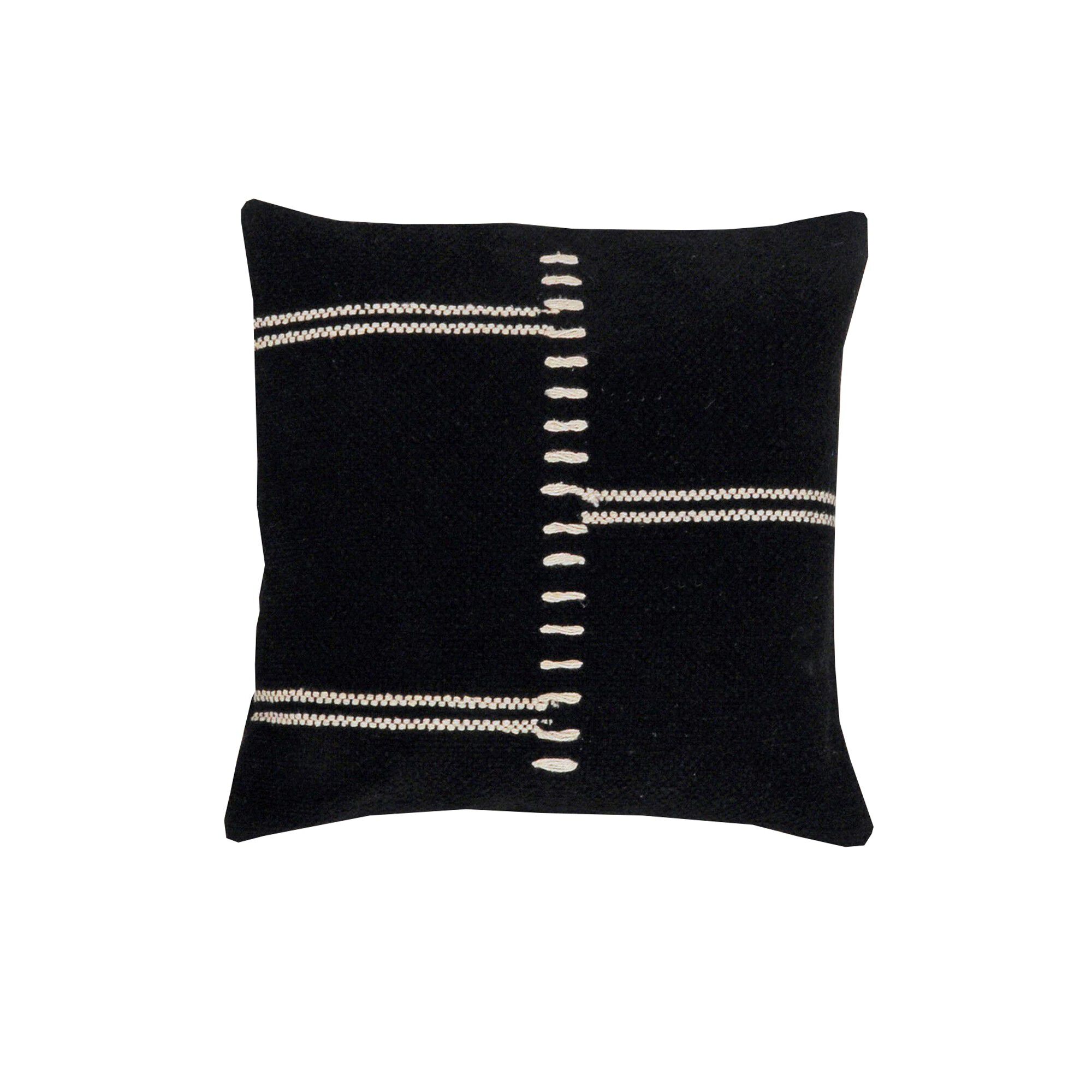 Coussin texturé brodé