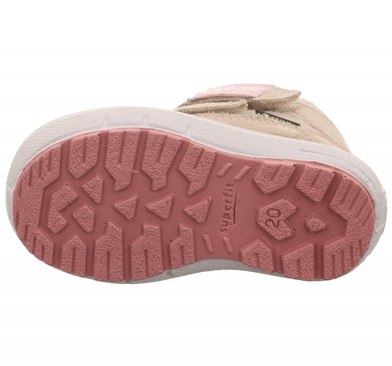 GROOVY - Beige/Rosa Boots mit Klettverschluss
