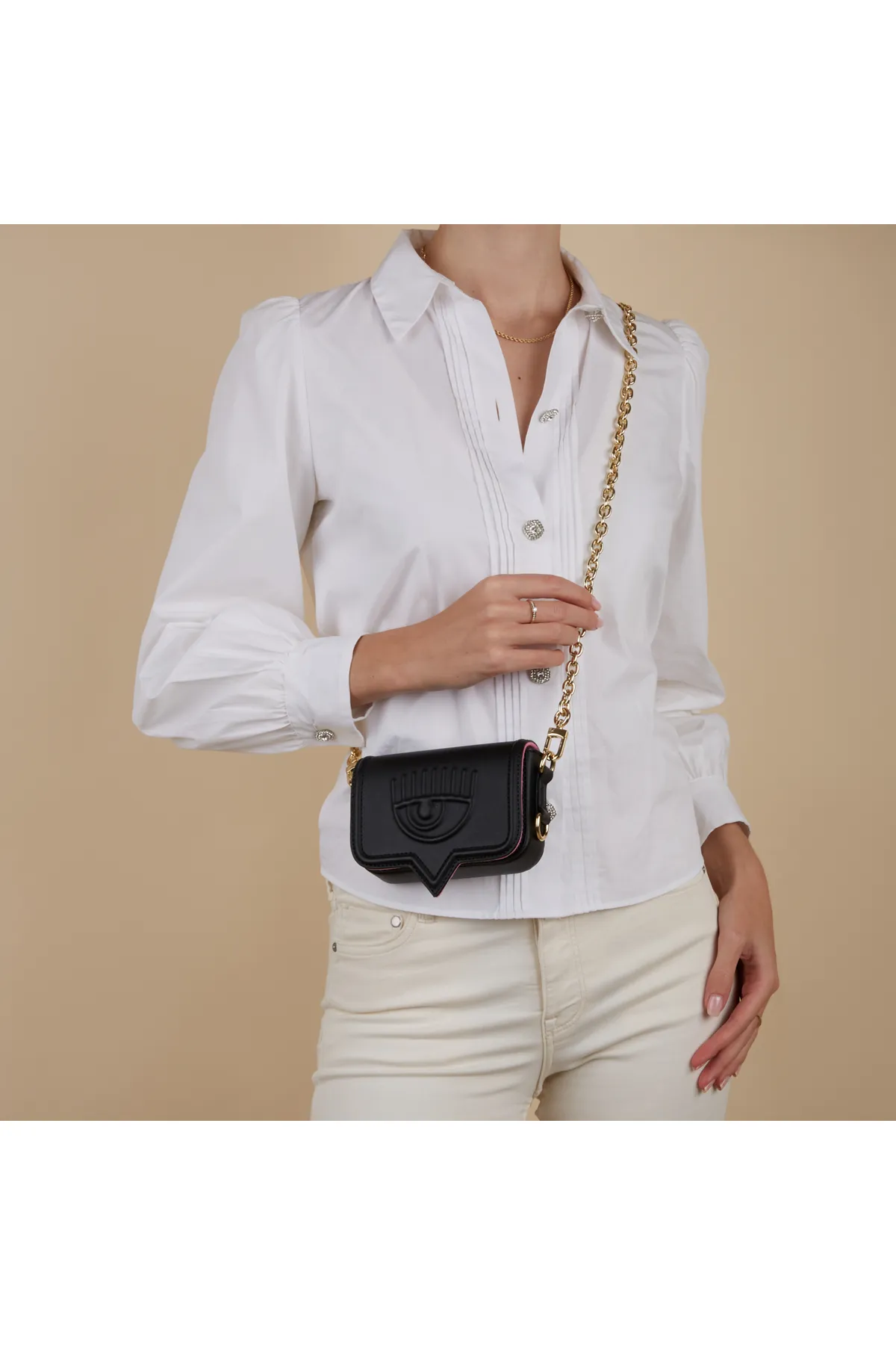 CHIARA FERRAGNI  Eyelike Damen Umhängetasche Schwarz 75sb4ba1-zs517-899