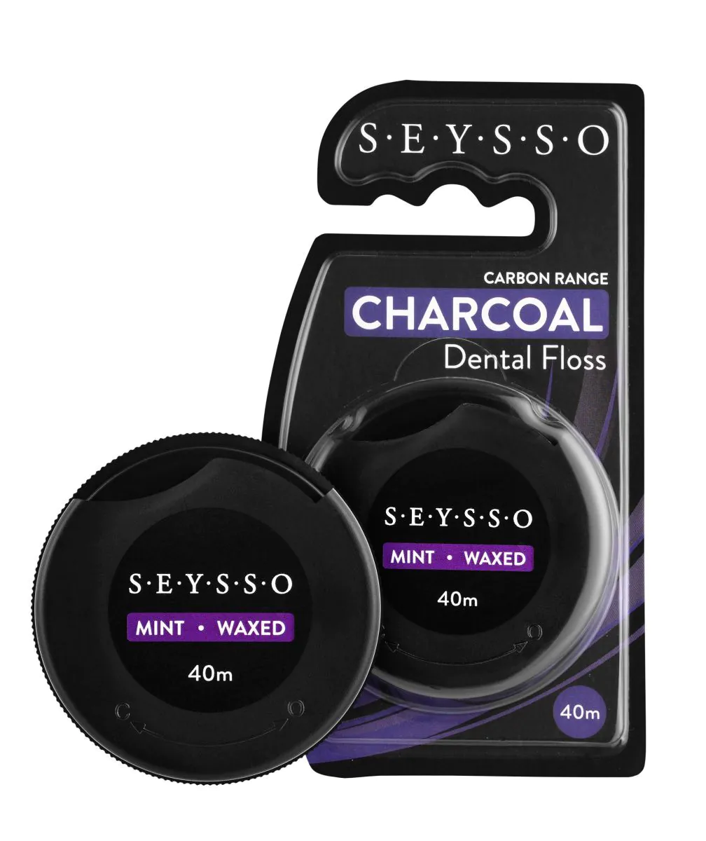 Οδοντικό νήμα Seysso Carbon με ενεργό άνθρακα 40 M
