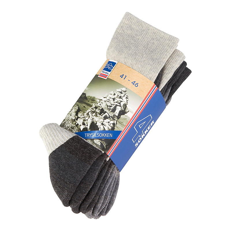 Trysil Trysilsokk 4-pk str 41/46 God og Varm