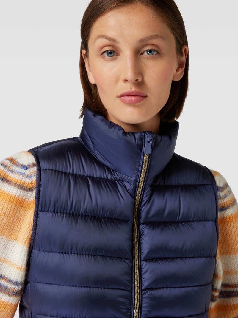Steppweste mit Stehkragen Modell 'LYNN' in marineblau