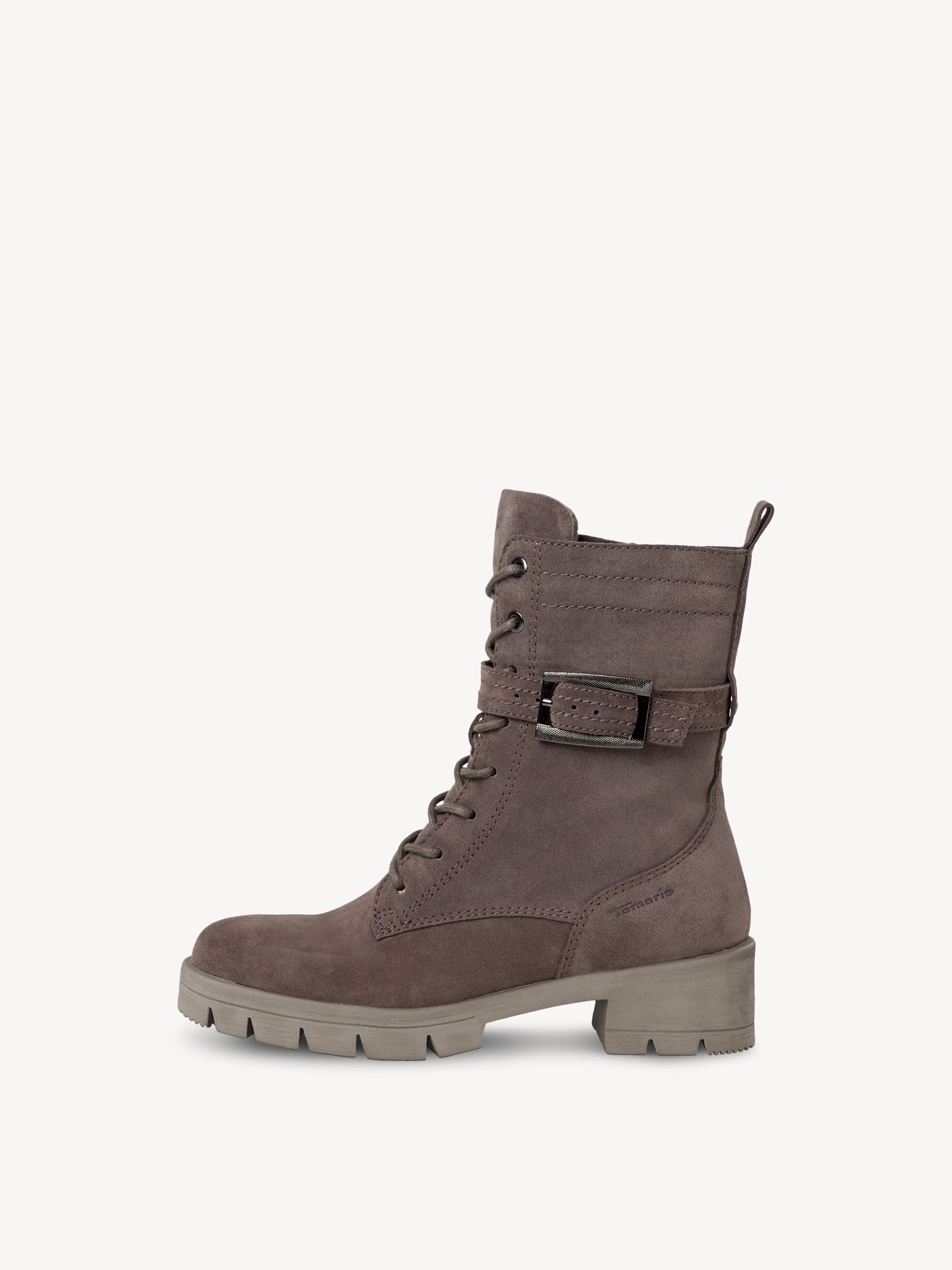 Bottine en cuir - gris