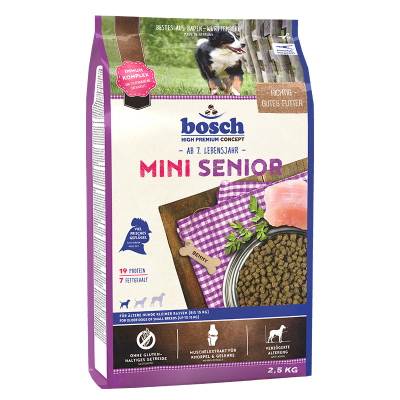 bosch Hundetrockenfutter bosch Mini Senior Geflügel 2,5 kg