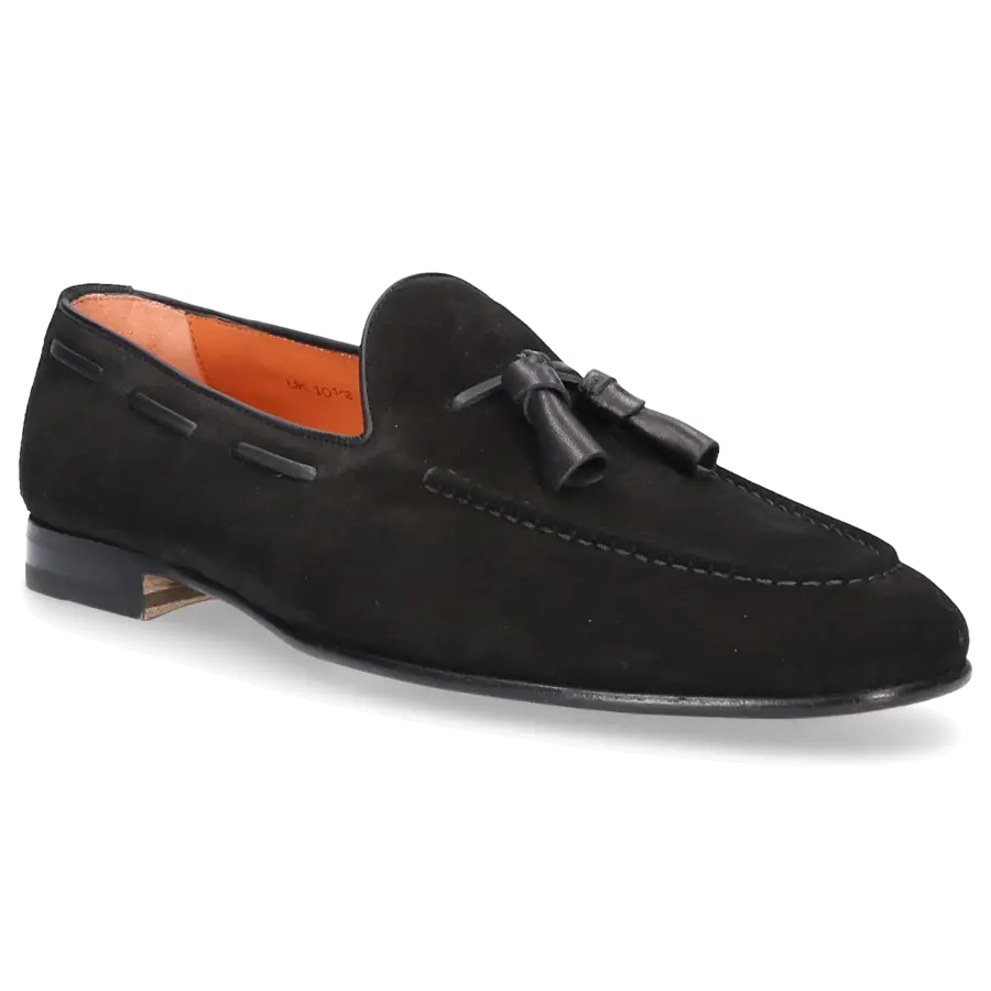 Santoni - Loafer 13904 Veloursleder - schwarz
