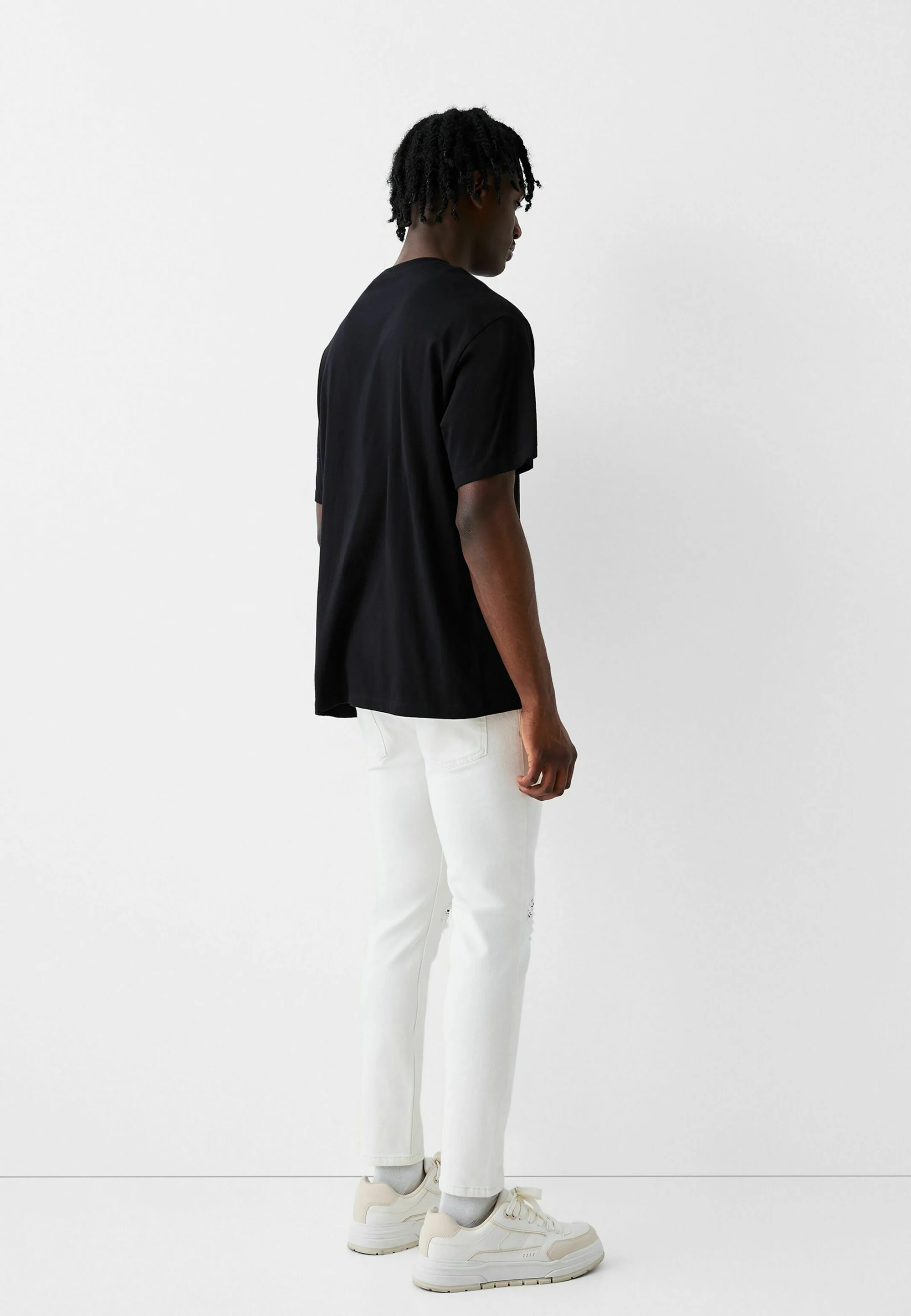 Bershka RIPPED - Vaqueros slim fit