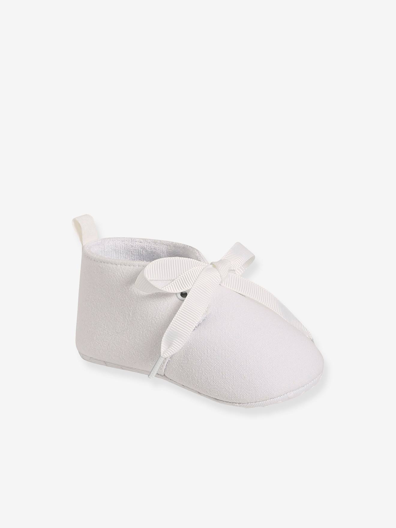 Chaussons souples bébé mixte blanc