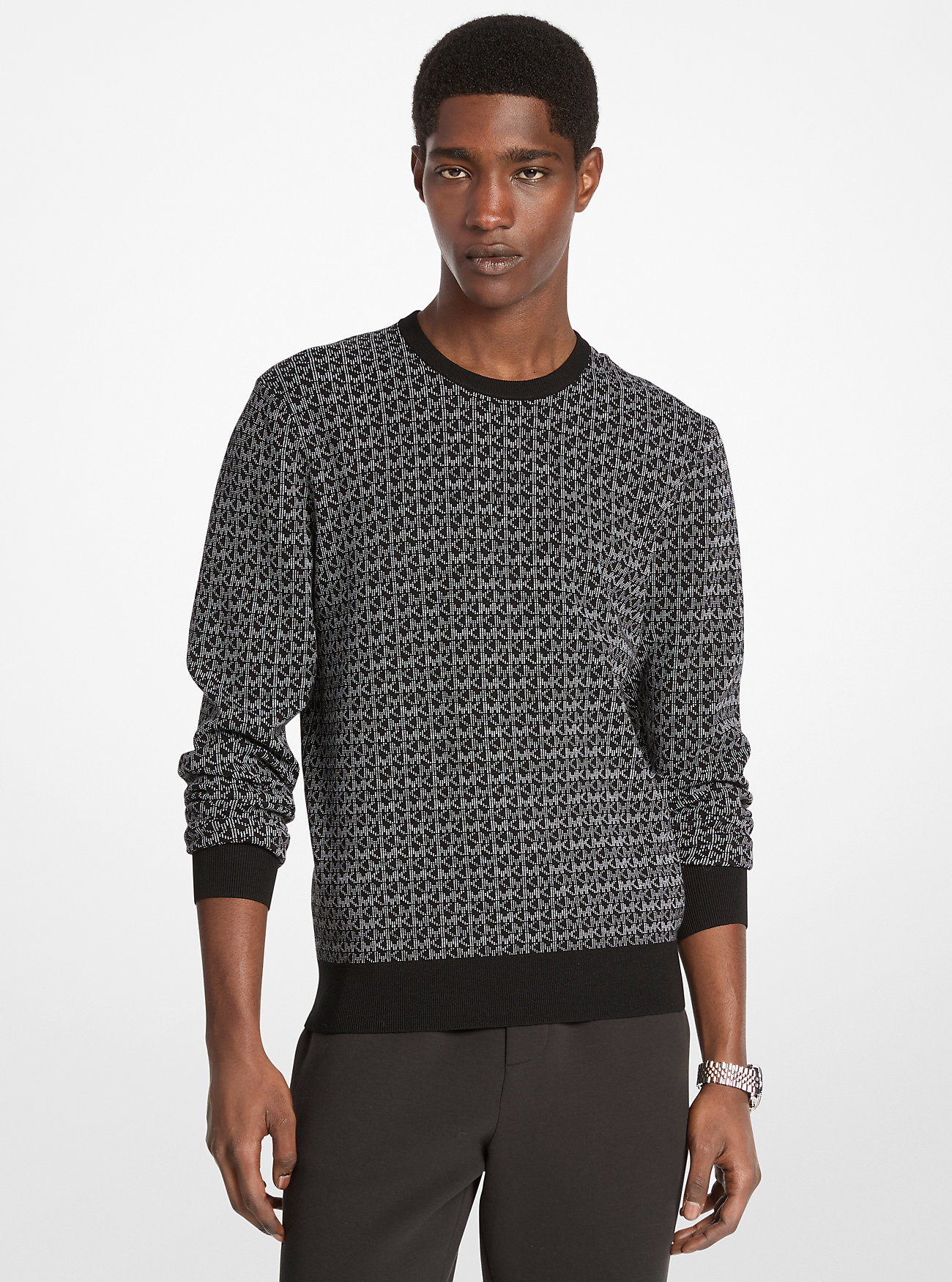 Sweter z logo - CZARNY