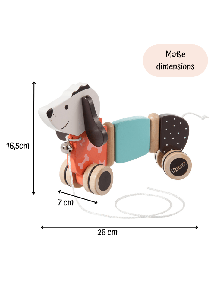 howa Baby Spielzeug Nachziehtier Ziehtier Hund 