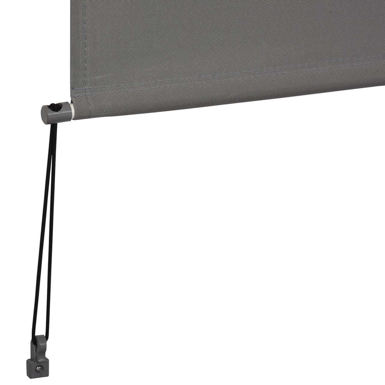 Outsunny Seitenmarkise Balkonmarkise Polyesterstoff Alu Grau 160 x 250 cm