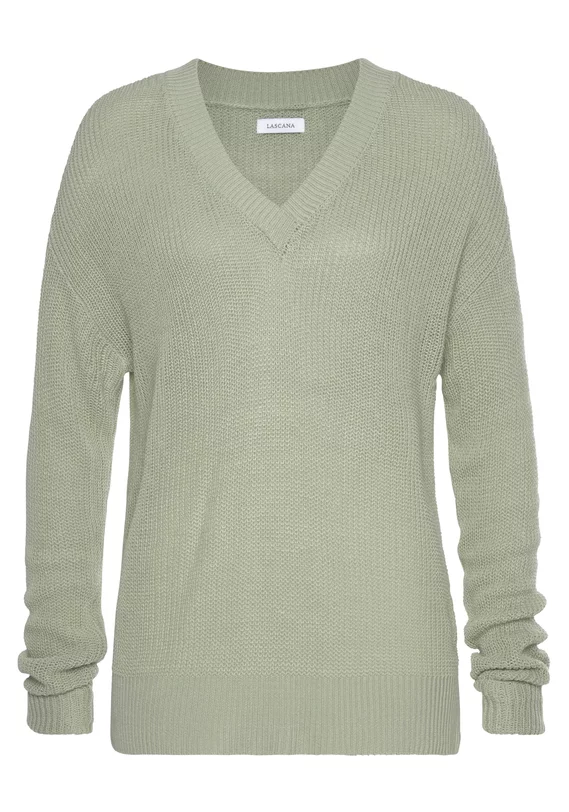 V-Ausschnitt-Pullover