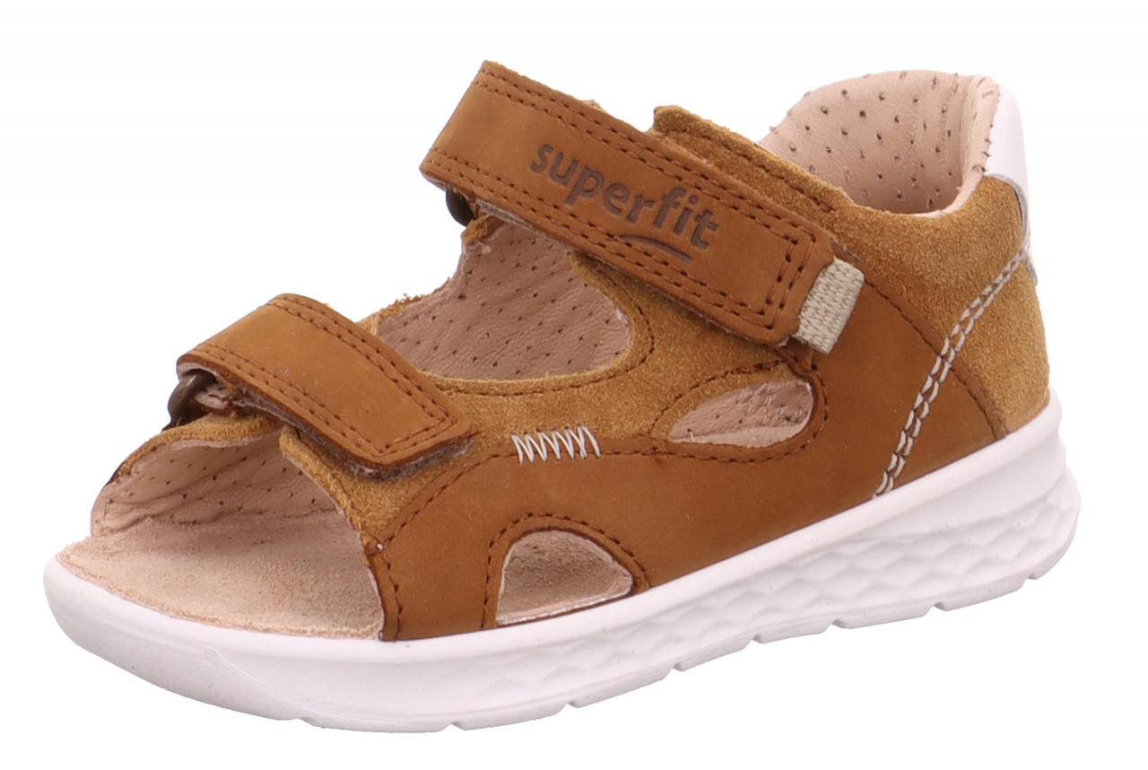 LAGOON - Braun/Beige Sandale mit Klettverschluss