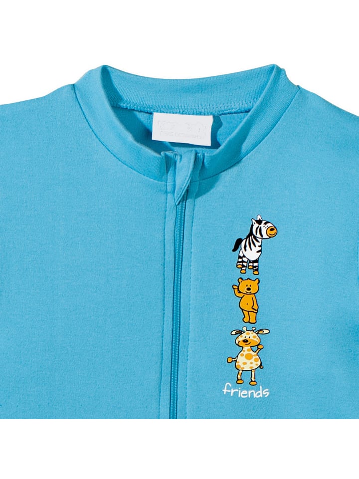 Erwin Müller Interlock-Jersey Kinder-Schlafoverall 2er-Pack in grün/türkis günstig kaufen