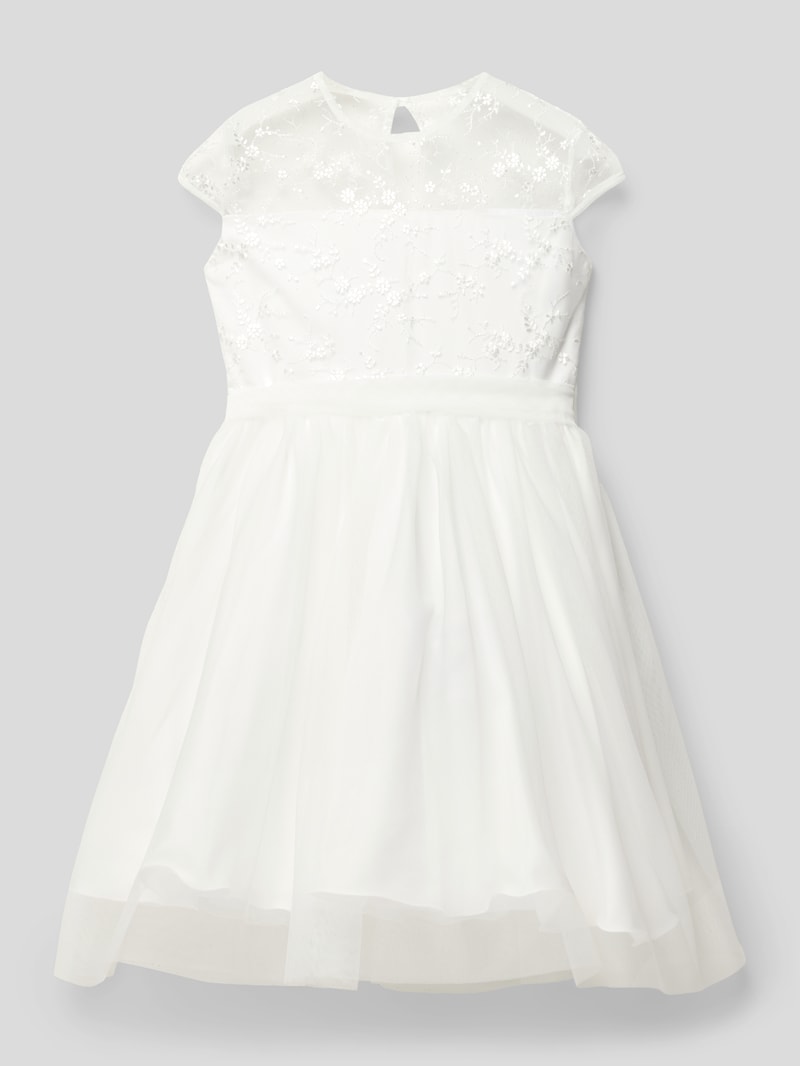 Kommunionskleid mit Spitzenbesatz in offwhite