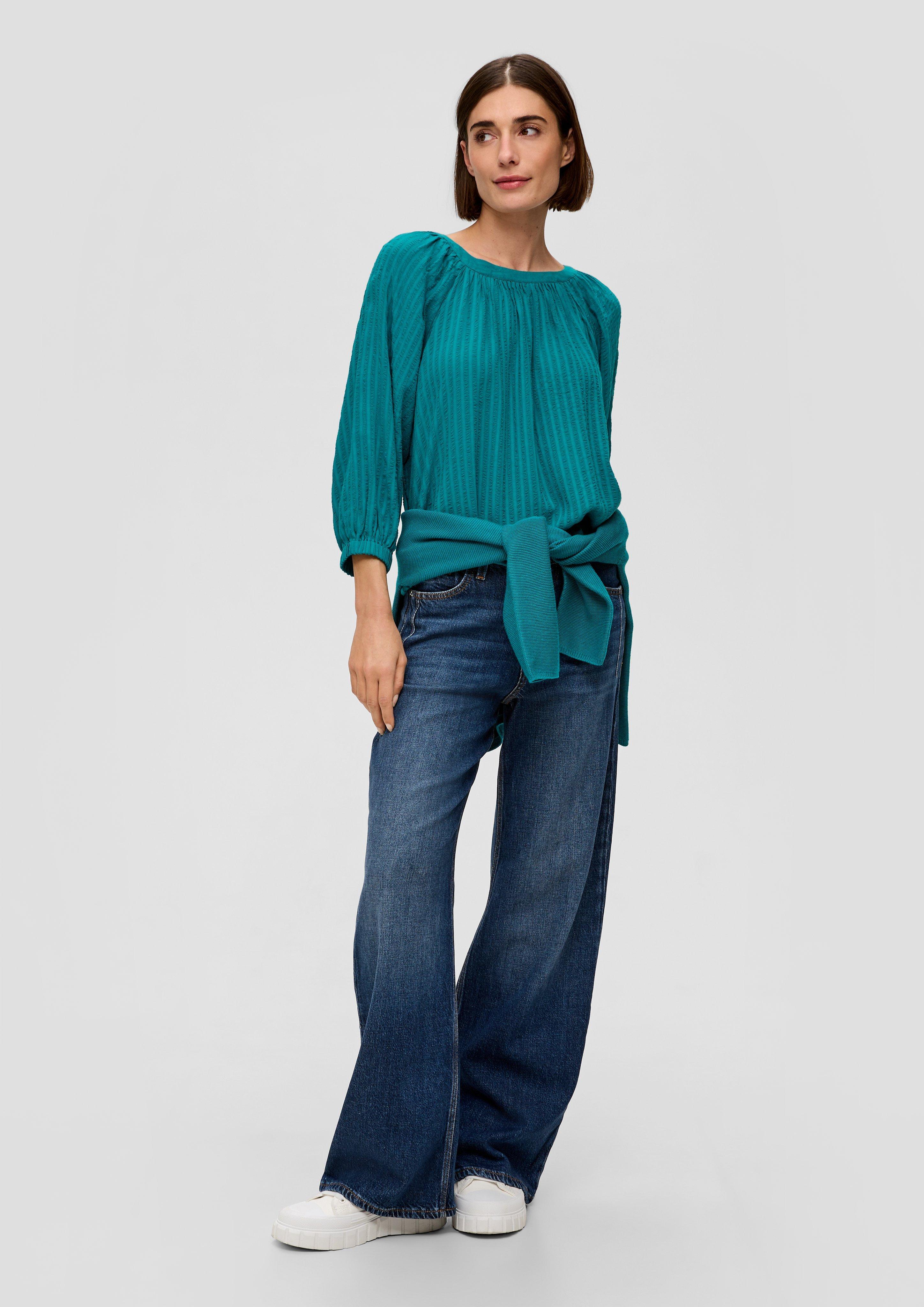 Fließende Bluse mit Streifenmuster  2141958-6680