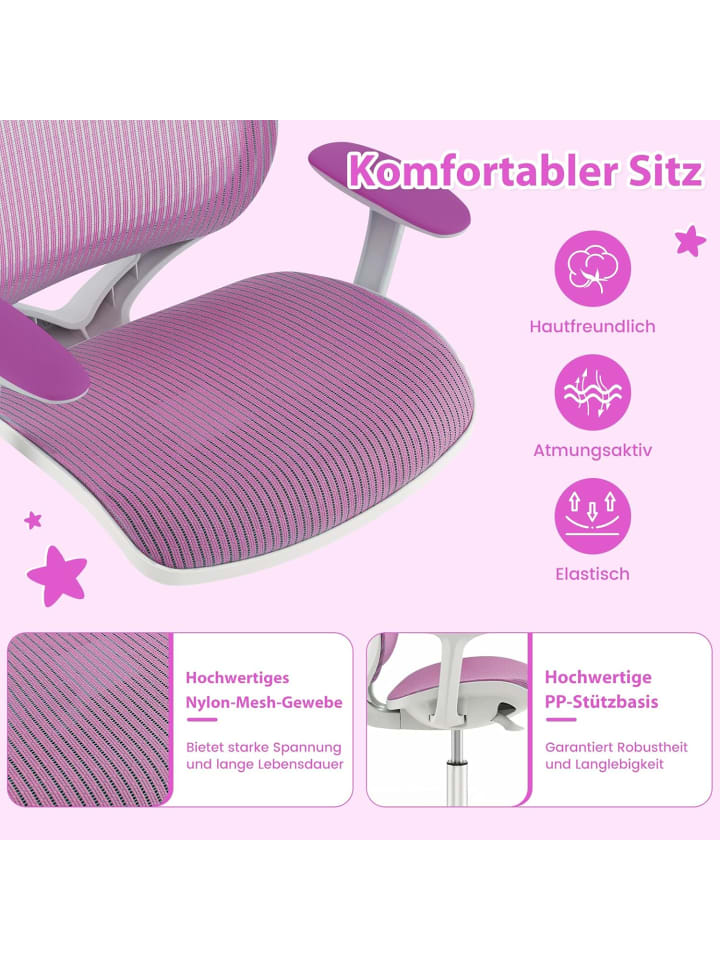 COSTWAY Schreibtischstuhl ab 6 Jahren in Lila günstig kaufen onesize