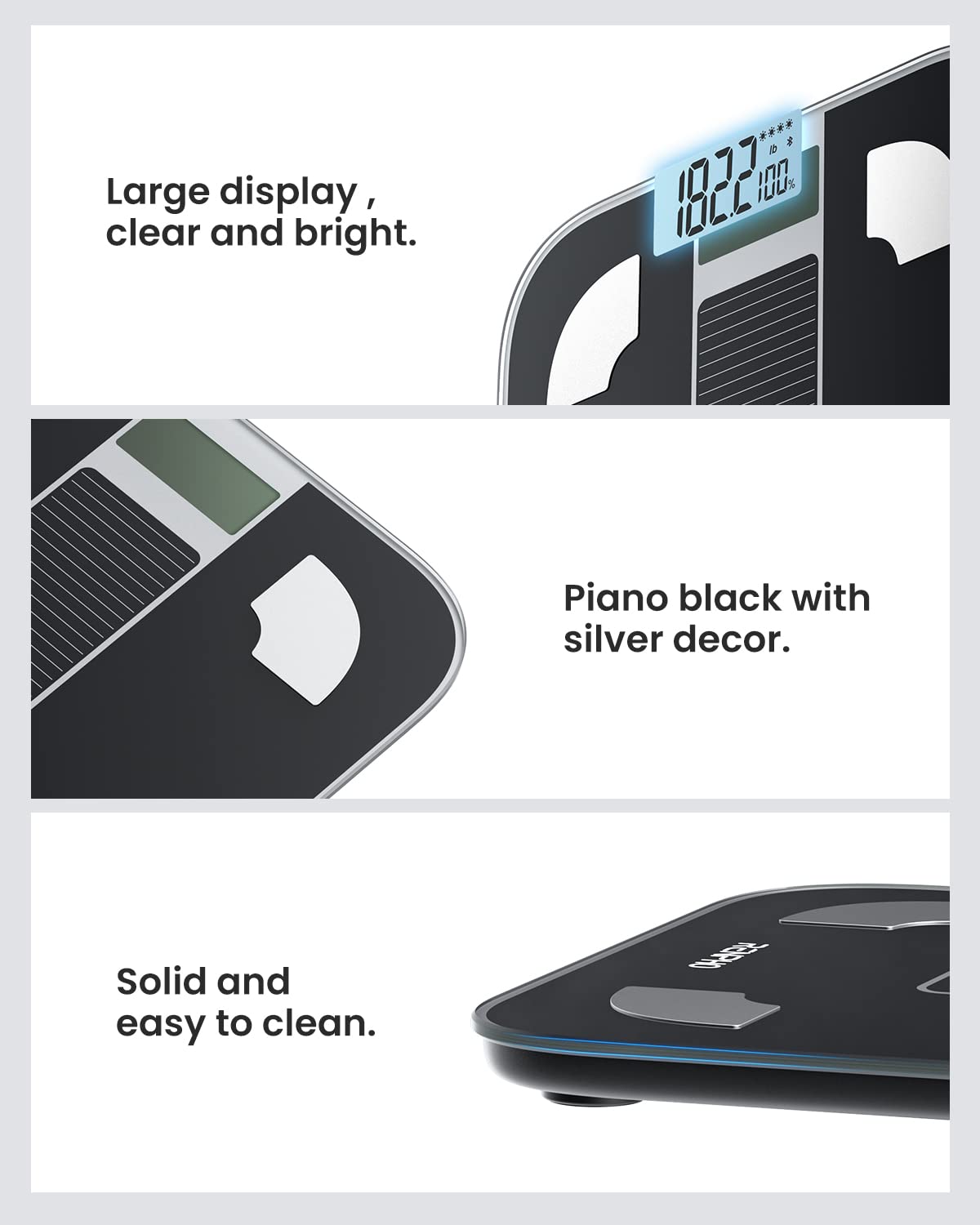 Solar körperfettwaage mit Bluetooth