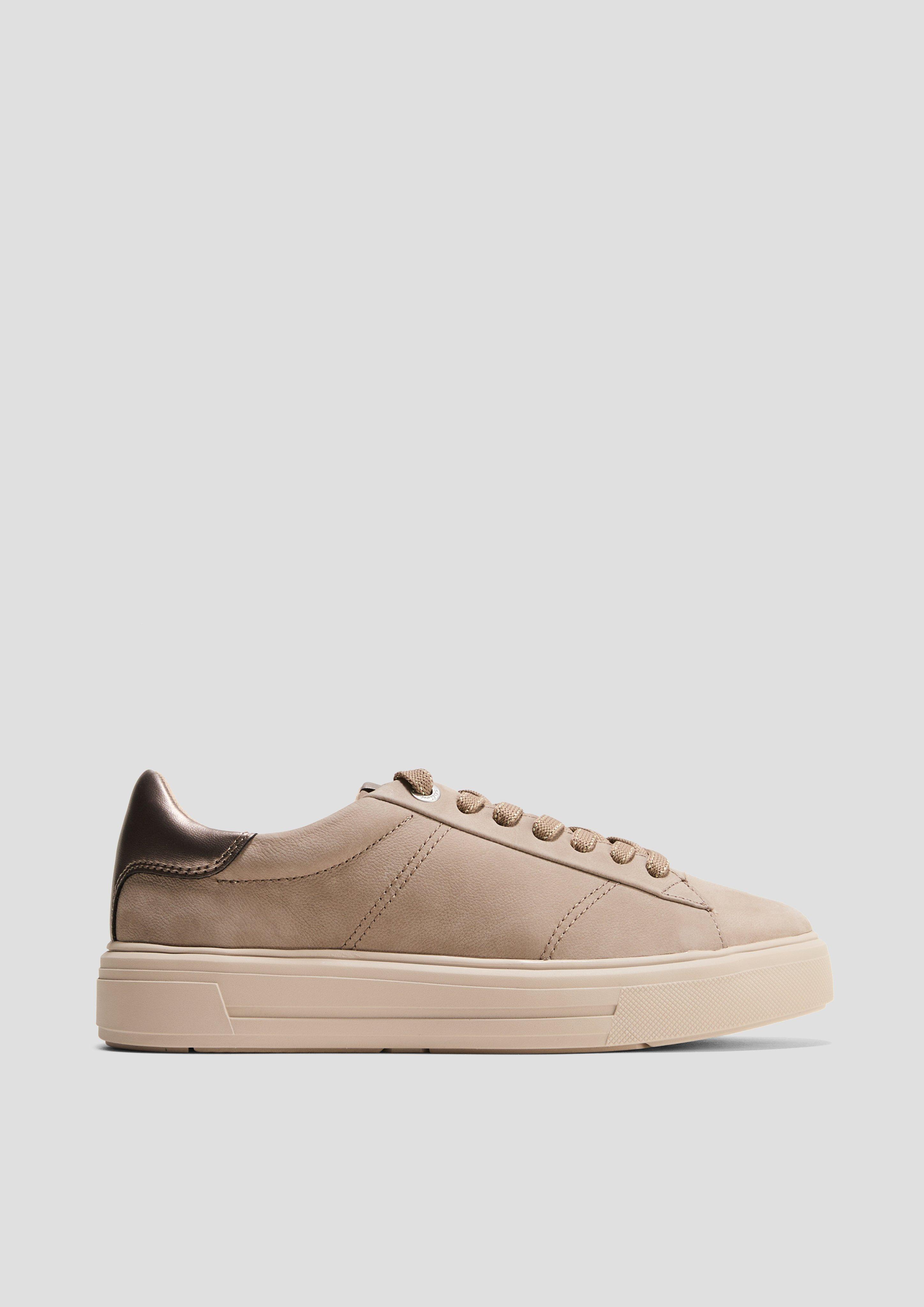 Sneaker aus Ledermix mit Metallic-Detail  6008248-341