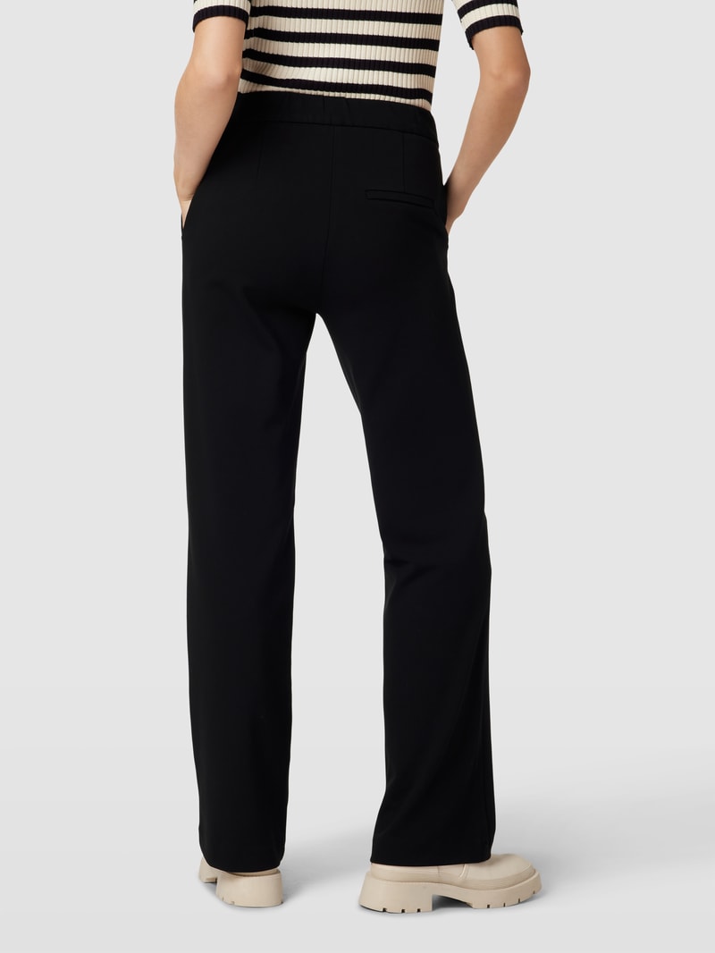 Stoffhose mit Allover-Muster Modell 'Chiara' in schwarz