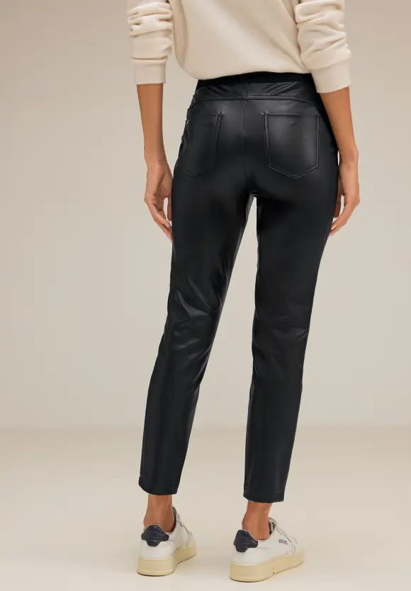 Street One Skinny Fit Hose in PU-Optik