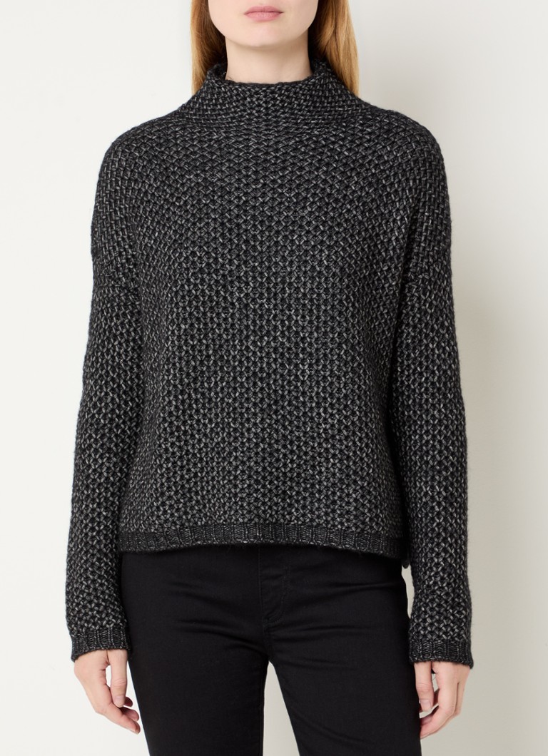 Pulover HUGO BOSS Safineynny dintr-un amestec de lână alpaca tricotată gros.
