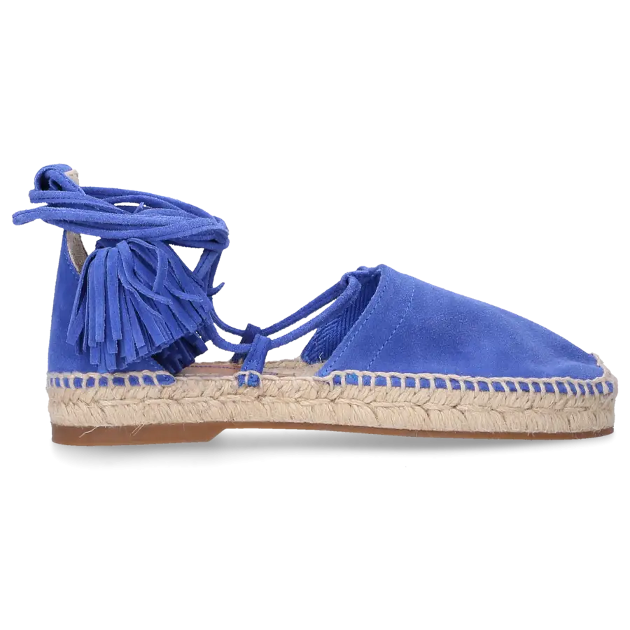 Dsquared2 - Espadrilles Sandalen FLAT Veloursleder blau Römerschnürung - blau