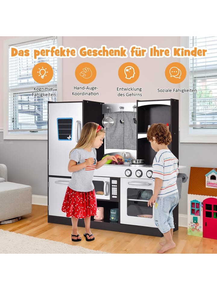 COSTWAY Spielküche ab 3 Jahre in Weiß günstig kaufen 97 cm