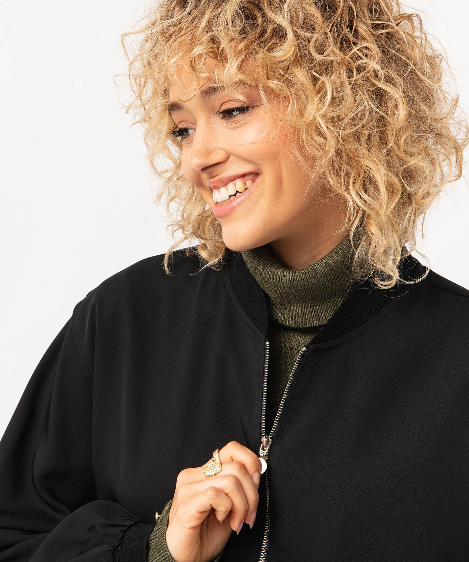 Chemise zippée faon blouson femme noir | GEMO