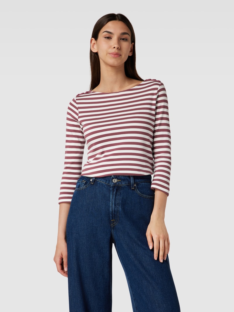T-Shirt mit 3/4-Arm in rostrot