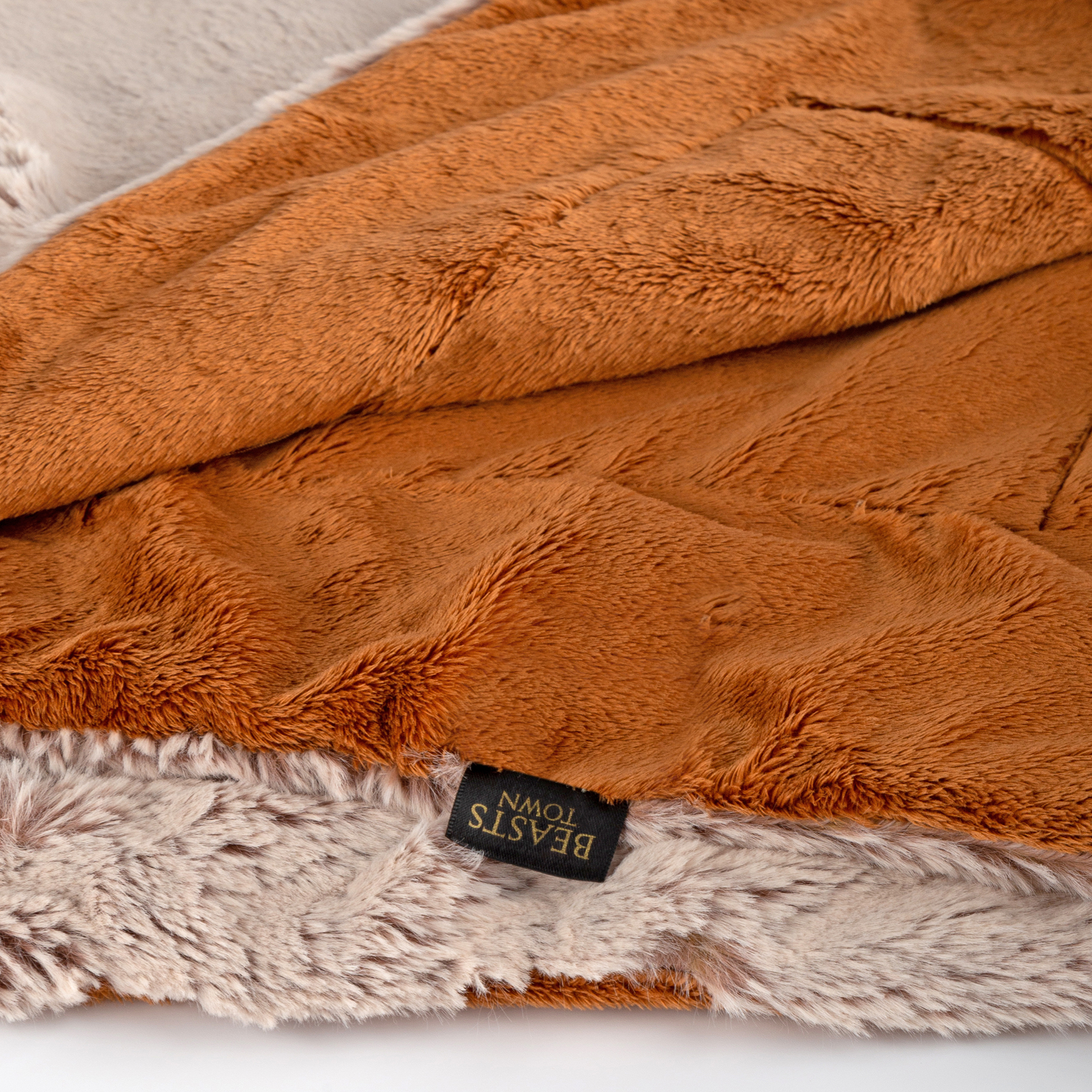 Beasts Kuscheldecke Plüsch, braun meliert