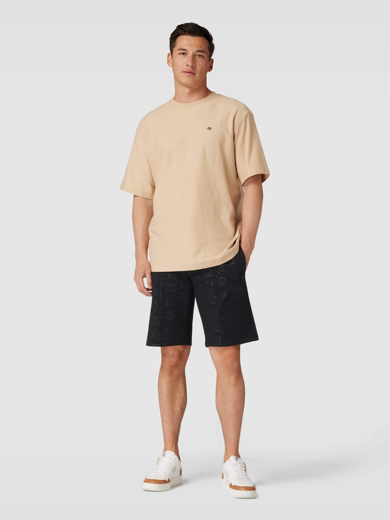 Sweatshorts mit Logo-Muster in schwarz
