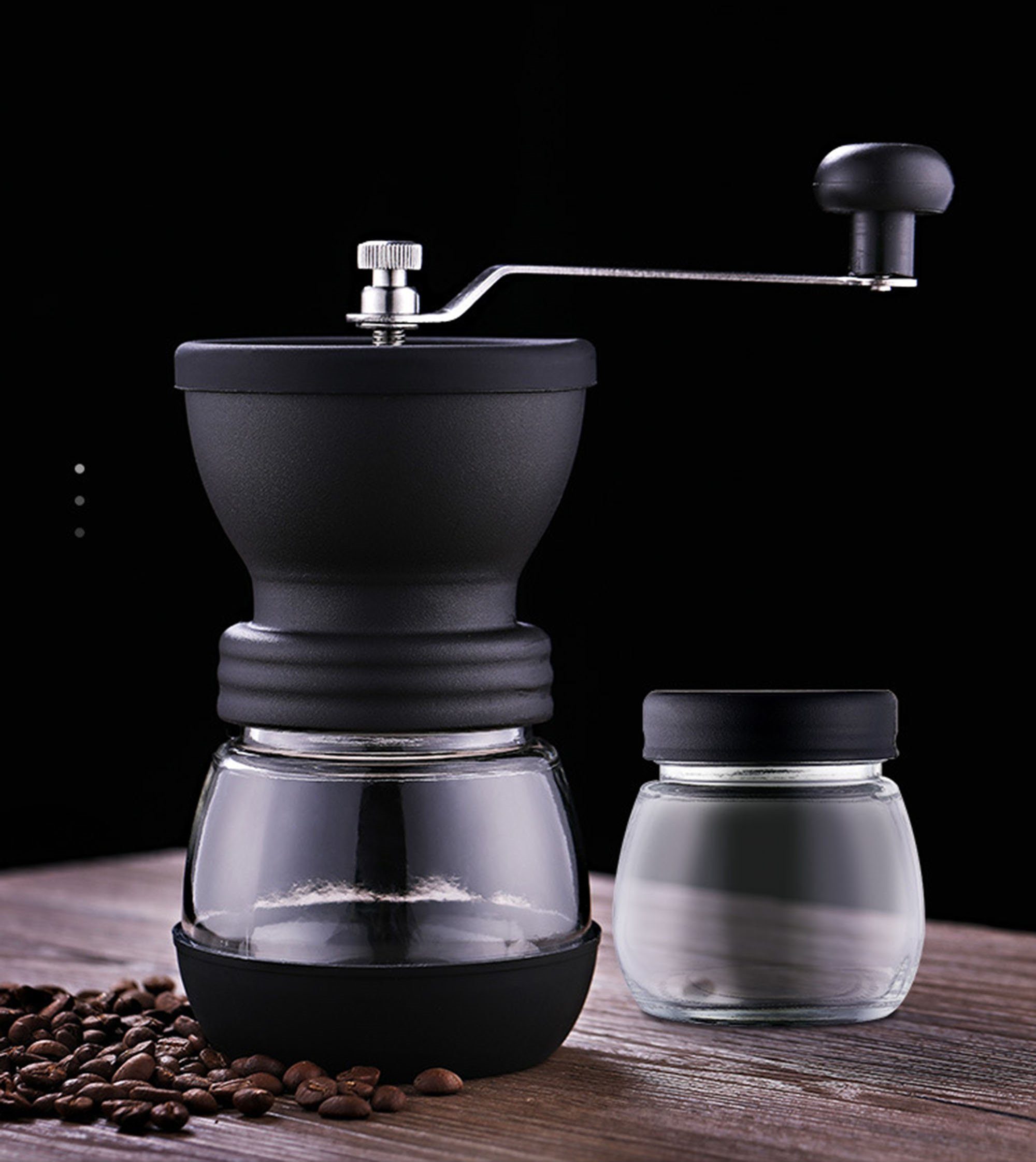 flowgoer Kaffeemühle YMJ3, Aufschlagmesser, 120,00 g Bohnenbehälter, Leicht zu transportieren, Keramischer Kern, Gleichmäßig geschliffen