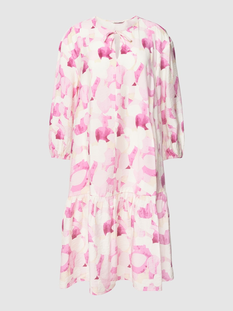 Knielanges Kleid mit Viskose-Anteil in rosa