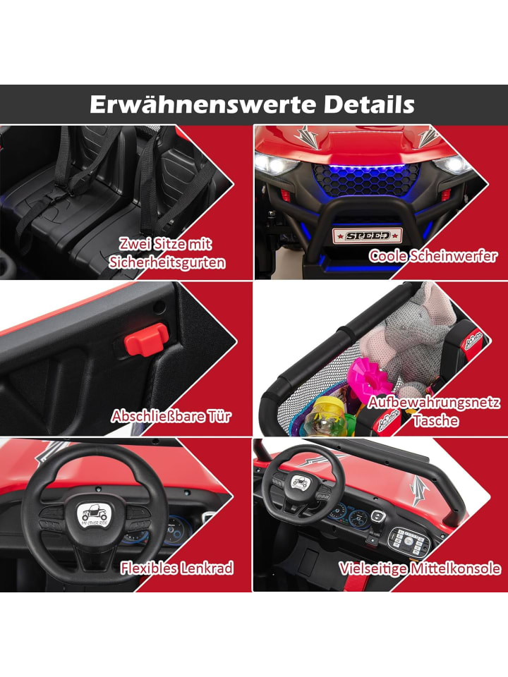 COSTWAY 2 Sitzer Elektroauto in Rot günstig kaufen onesize