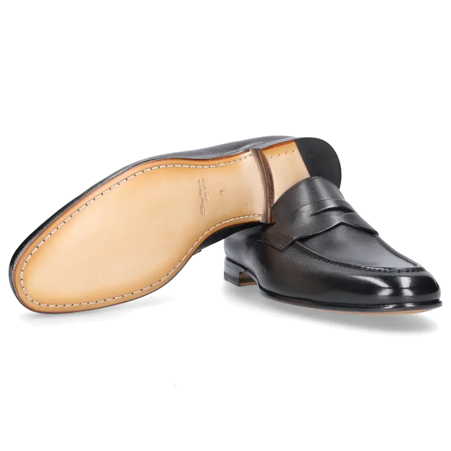 Santoni - Loafer 17511 Kalbsleder - schwarz
