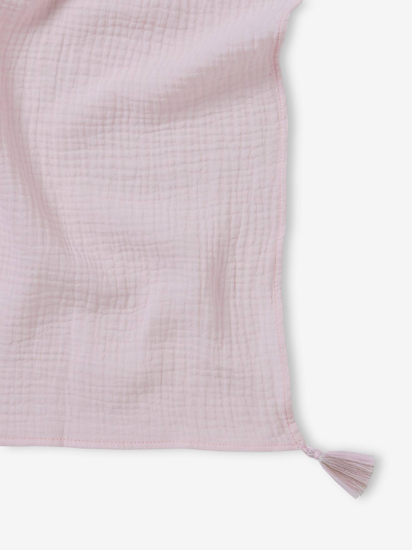 Foulard uni personnalisable à pompons fille ocre