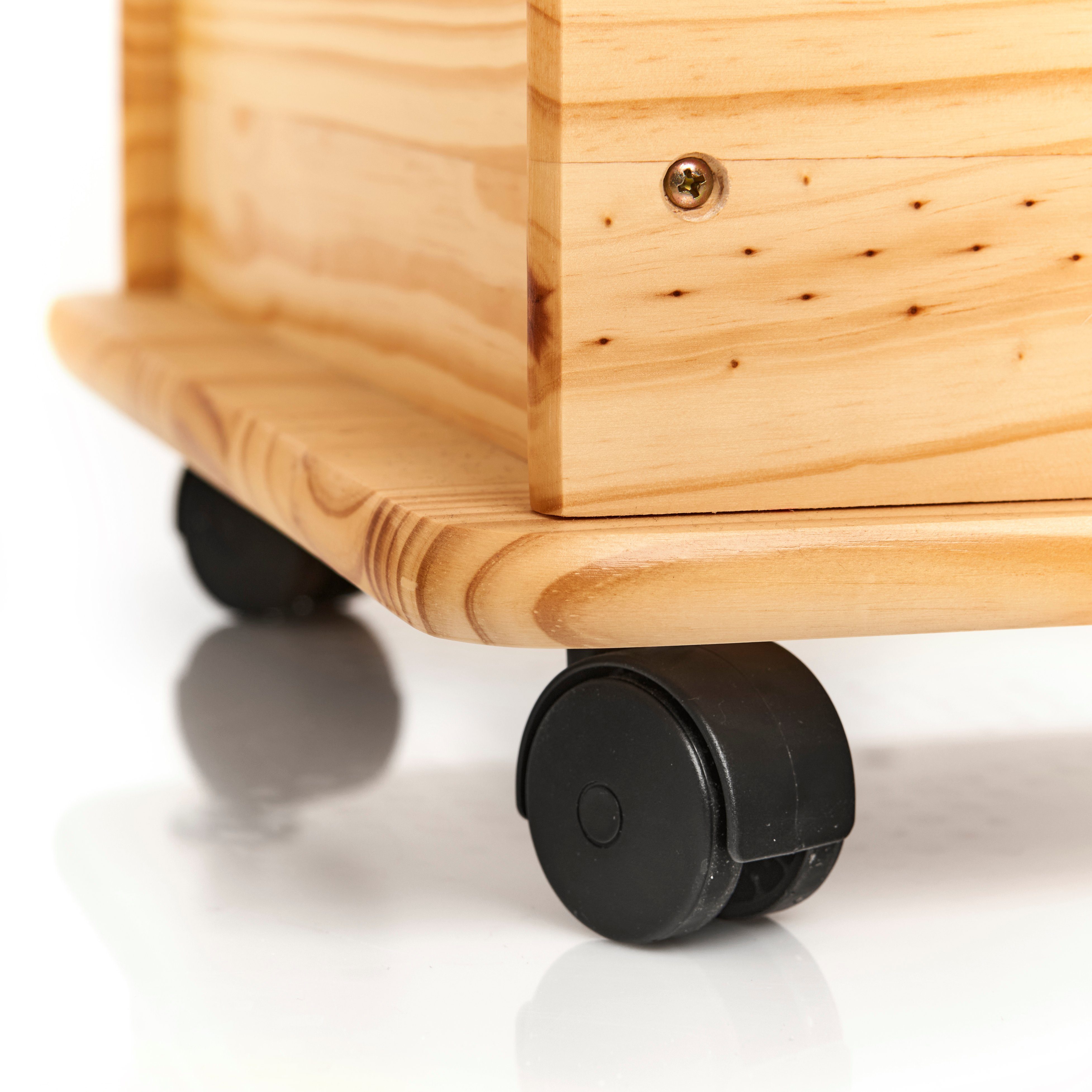 Zeller Present Aufbewahrungskorb Spielzeugkiste mit Rollen, Kiefer