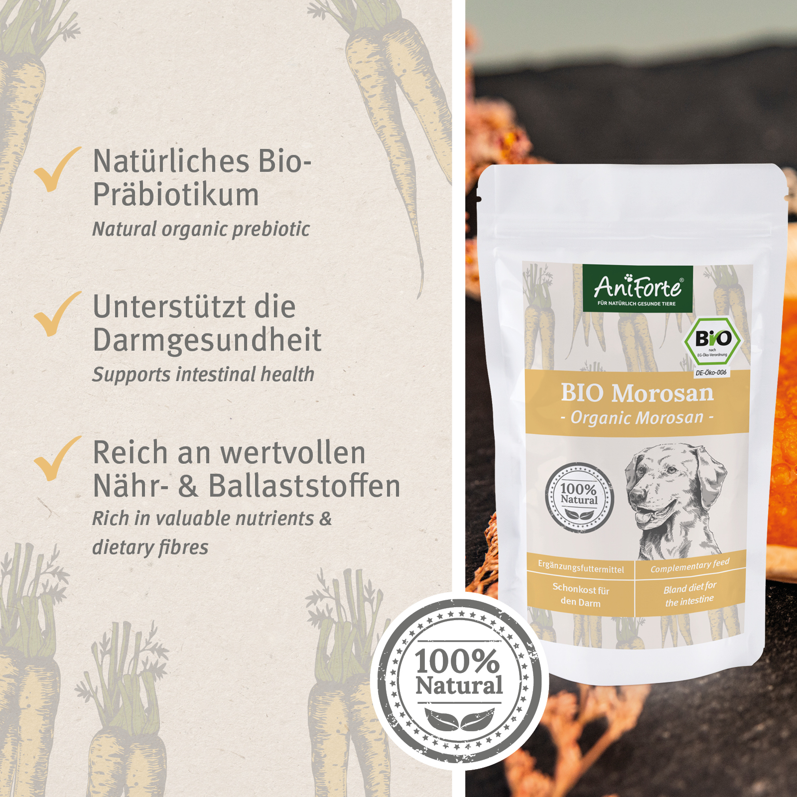 Aniforte Ergänzungsfutter & Aufzucht Aniforte Bio Morosan 6 x 100g